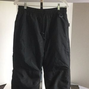 BLACK NYLON UNISEX SKI SNOWBOARD  WINTER PANTS  XL